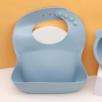 Silicone Baby Bib with Food Catcher