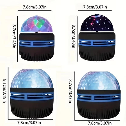 Galaxy Star Projector dimensions, 7.8 cm wide and 8.7 cm tall